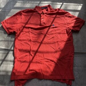 Vintage Polo Ralph Lauren Polo Shirt Mens Size Large Red Blue Pony Short Sleeve